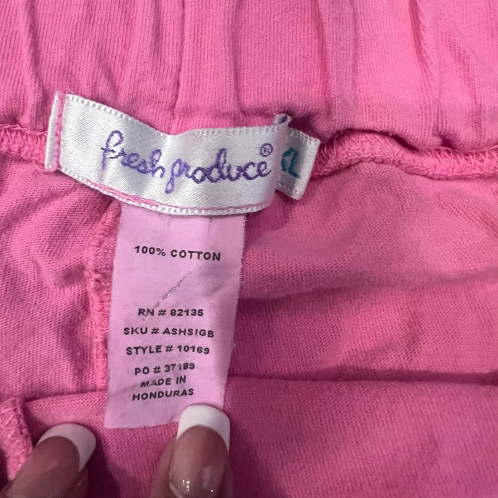 Fresh Produce Pink shorts and top set size XL Y2K vintage - Picture 11 of 12